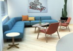 KEILHAUER Meander Modular Lounge - Oro Lounge Chair - Geometry Diamond Table - Sip Round End Table