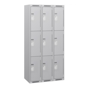 ASM Triple Tier Lockers - Bank of 3 Wide (Assembled)