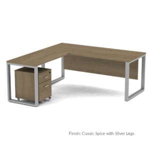 Belair Bravo L-Shape Office Desk with Mobile Pedestal