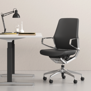 ICON L2 Leather Chair Black Low Back