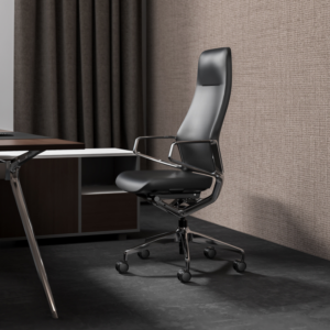 ICON L2 Leather Chair Black High Back