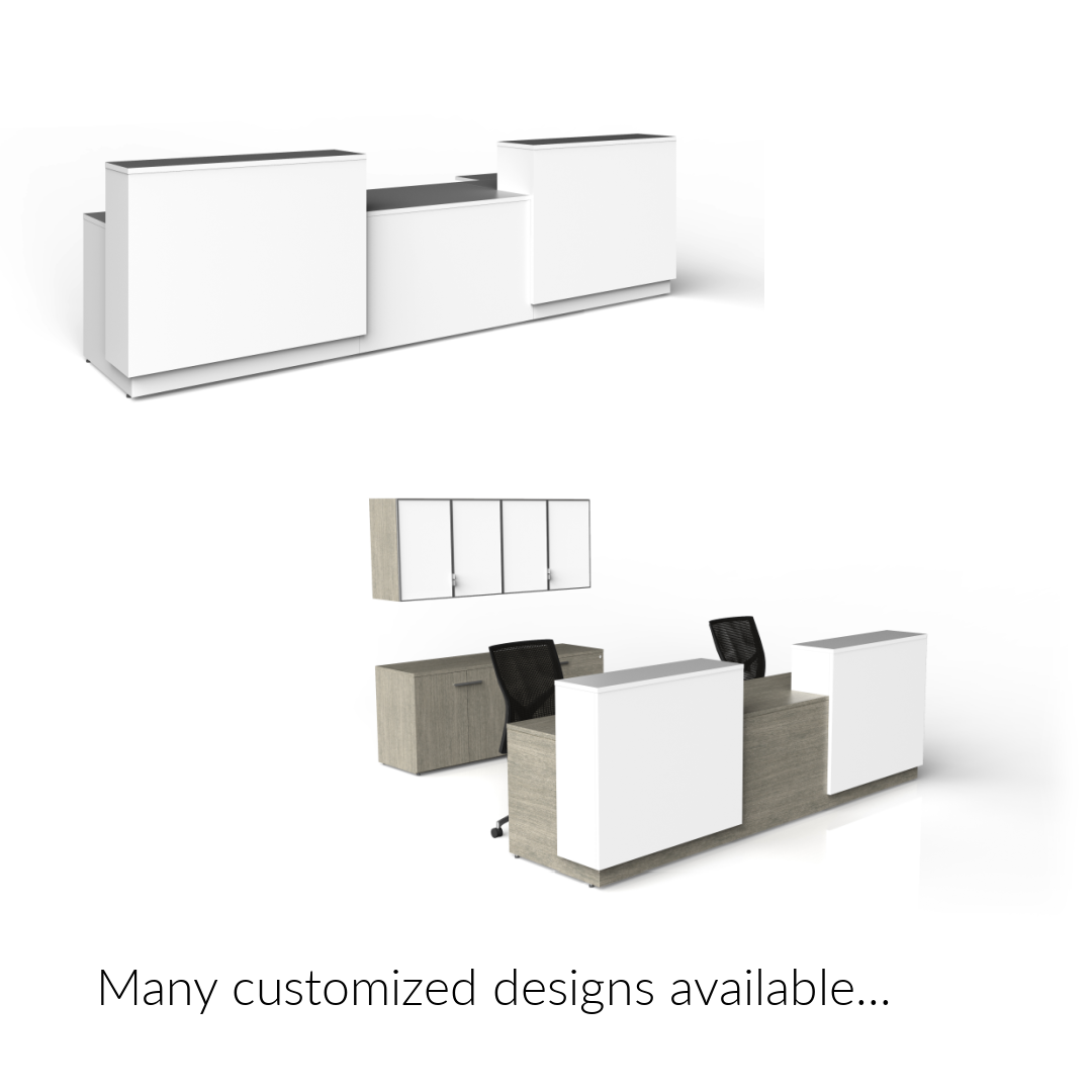 customizable multi person reception desks 2