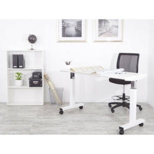 White Standing Desk, Non-Electric, Office Quality