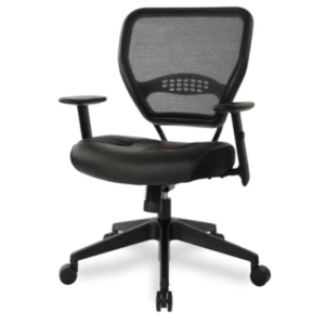 OSP Wipeable Seat Task Chair - Space Seating Professional AirGrid with Leather Seat