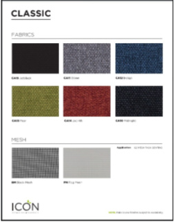 ICON Office Fabric Selection Cards
