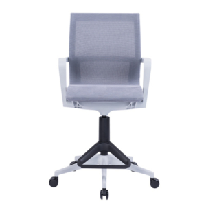 ICON C4 Office Stool - Grey Mesh front profile 500