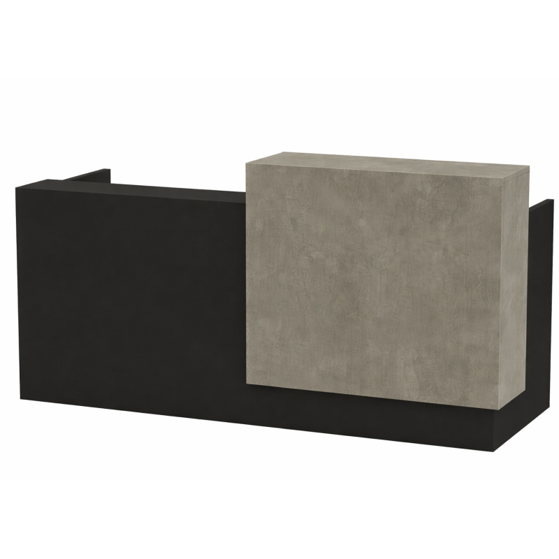 Belair Bravo Modern Black Reception Desk 30x72″