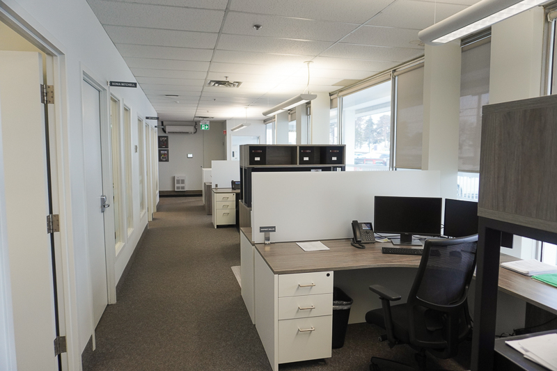 Bright and spacious modern office layout
