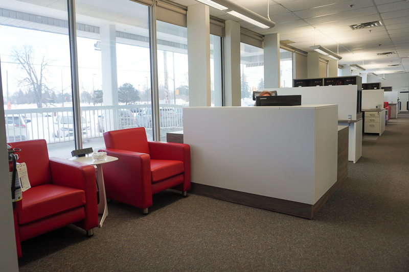 Warm and welcoming reception area