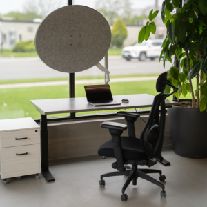 Adjustable Desk Shade for Monitor Glare  with Acoustic Dampening